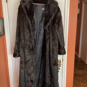 Dennis Basso Faux Fur Mink Coat
